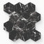 Blair 3 x 3 Matte Porcelain Hexagon Mosaic Tile in Marmo Black