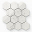 Blair 3 x 3 Polished Porcelain Hexagon Mosaic Tile in White Carrara