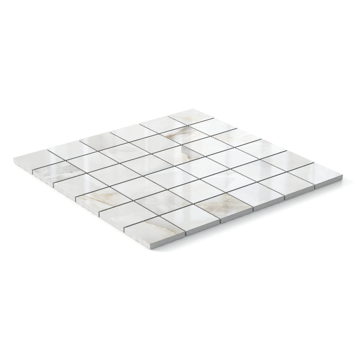 Astrid 2 x 2 Polished Porcelain Mosaic Tile in Pearl