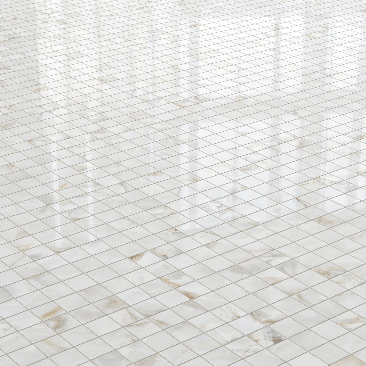 Astrid 2 x 2 Polished Porcelain Mosaic Tile in Pearl