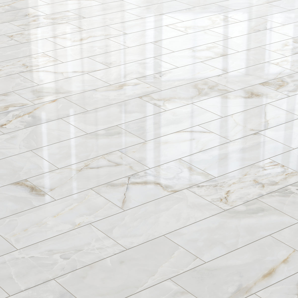 Astrid 12 x 24 Polished Porcelain Tile in Pearl