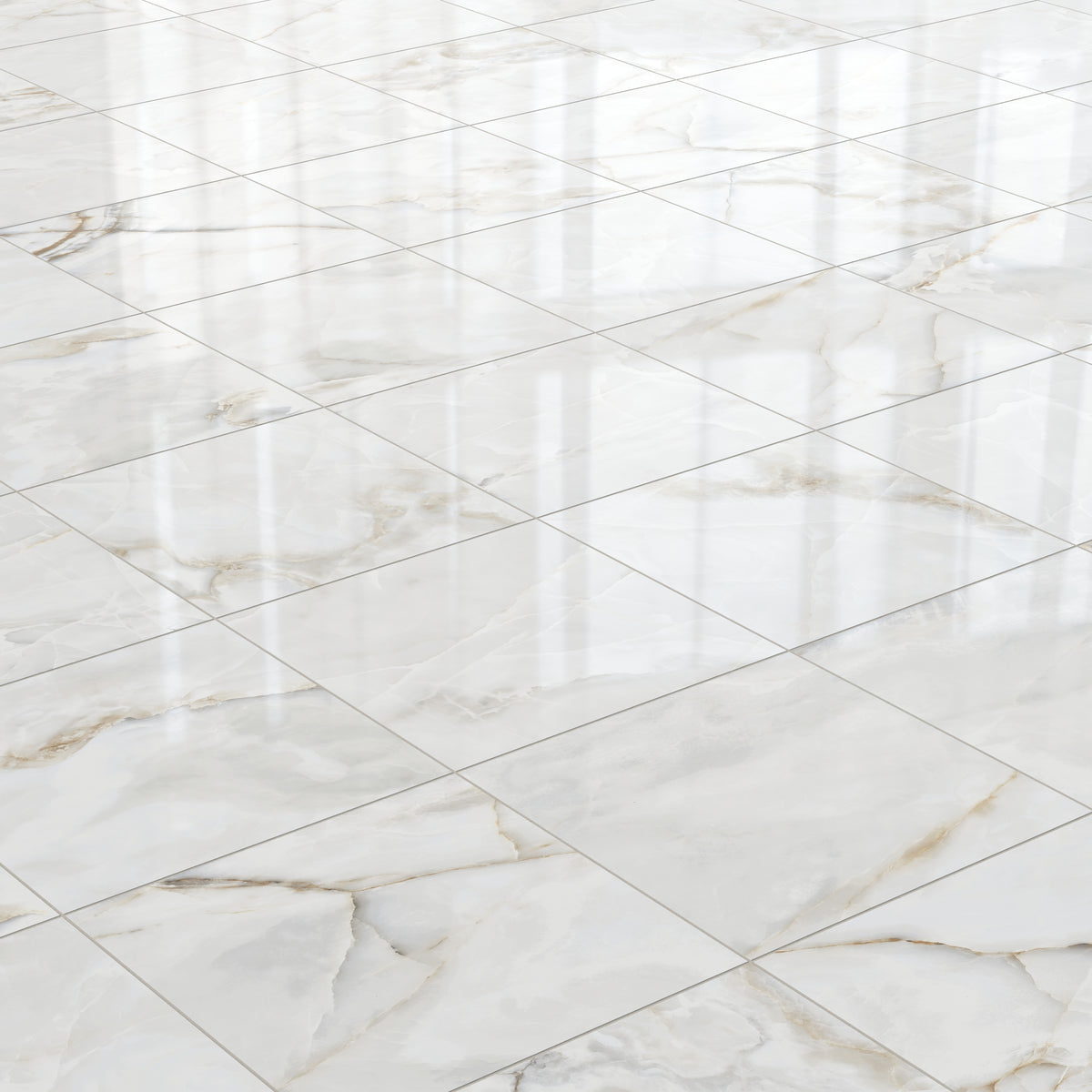 Astrid 24 x 24 Polished Porcelain Tile in Pearl