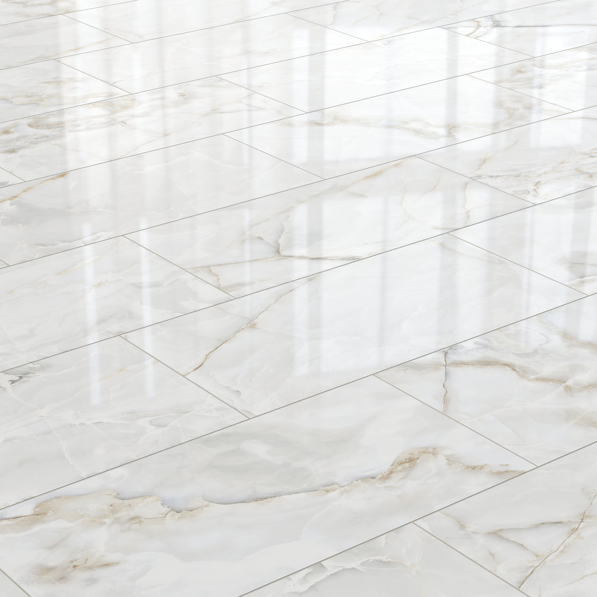 Astrid 24 x 48 Polished Porcelain Tile in Pearl