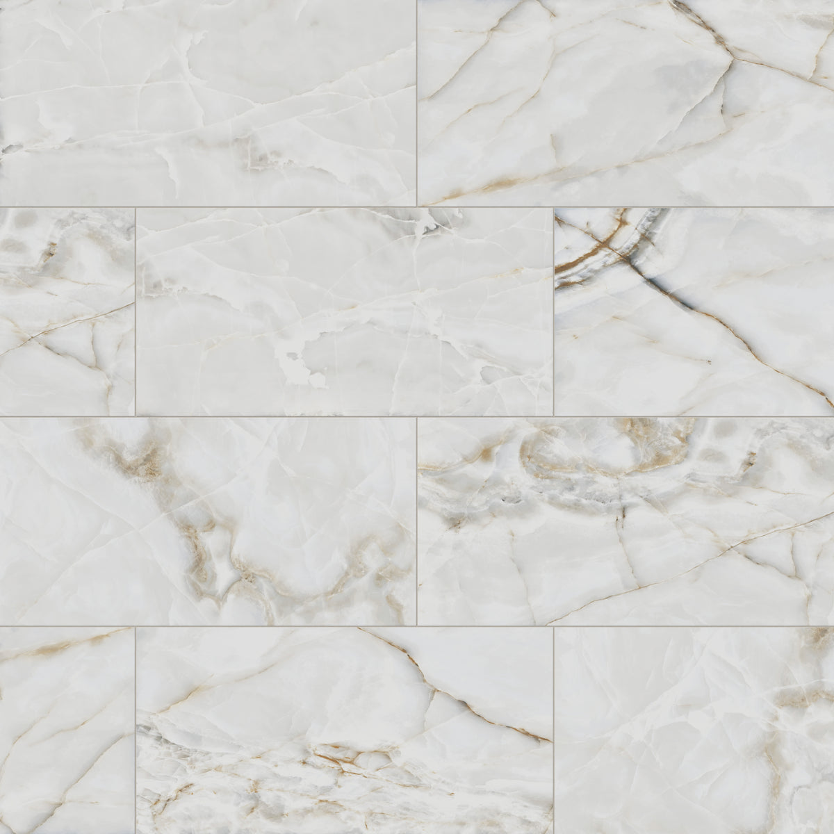 Astrid 24 x 48 Polished Porcelain Tile in Pearl
