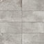 Matte porcelain tile in a 12x24 size, showcasing a muted gray hue with natural stone-inspired veining, perfect for modern and sophisticated interiors.