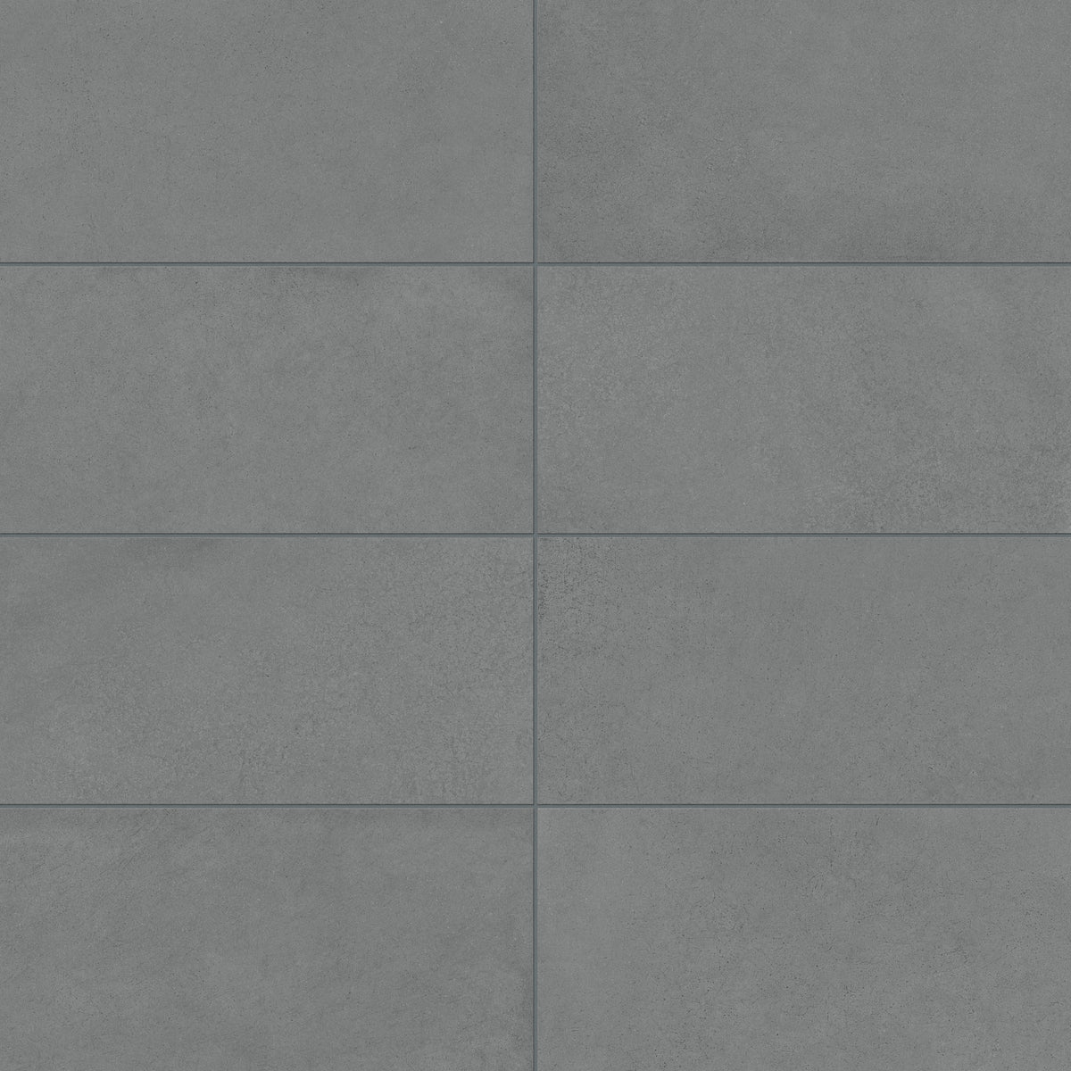 Palmer 12x24 matte porcelain tile in grey, showcasing a smooth and versatile design perfect for modern interiors.