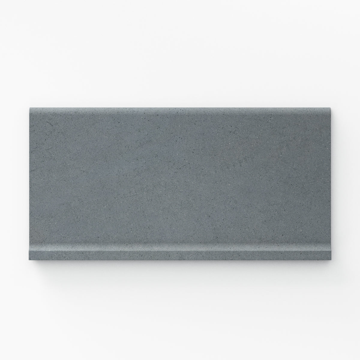 Palmer 6x12 matte porcelain cove base tile in ocean blue, featuring a rich and calming tone perfect for coastal-inspired interiors.