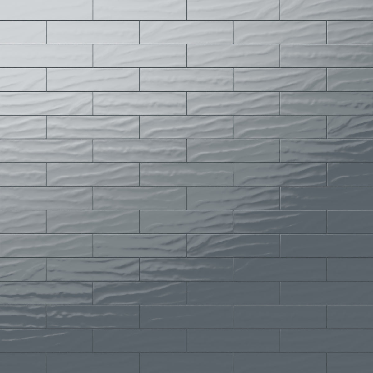 Palmer 6 x 24 Glossy Porcelain Tile in Blue Grey