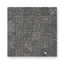 Close-up view of Sloane Charcoal 2x2 matte tiles, showcasing a refined speckled surface with intricate details and a contemporary dark tone.