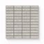 Adeline 1x3 Matte Porcelain Mosaic Tile in Taupe, featuring a warm, neutral tone and a sleek matte finish for versatile designs.