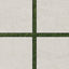 Dawson 24x24 Grip Porcelain 2cm Paver Tile in Alabaster, set with green grass joints, showcasing its natural stone texture and outdoor suitability.