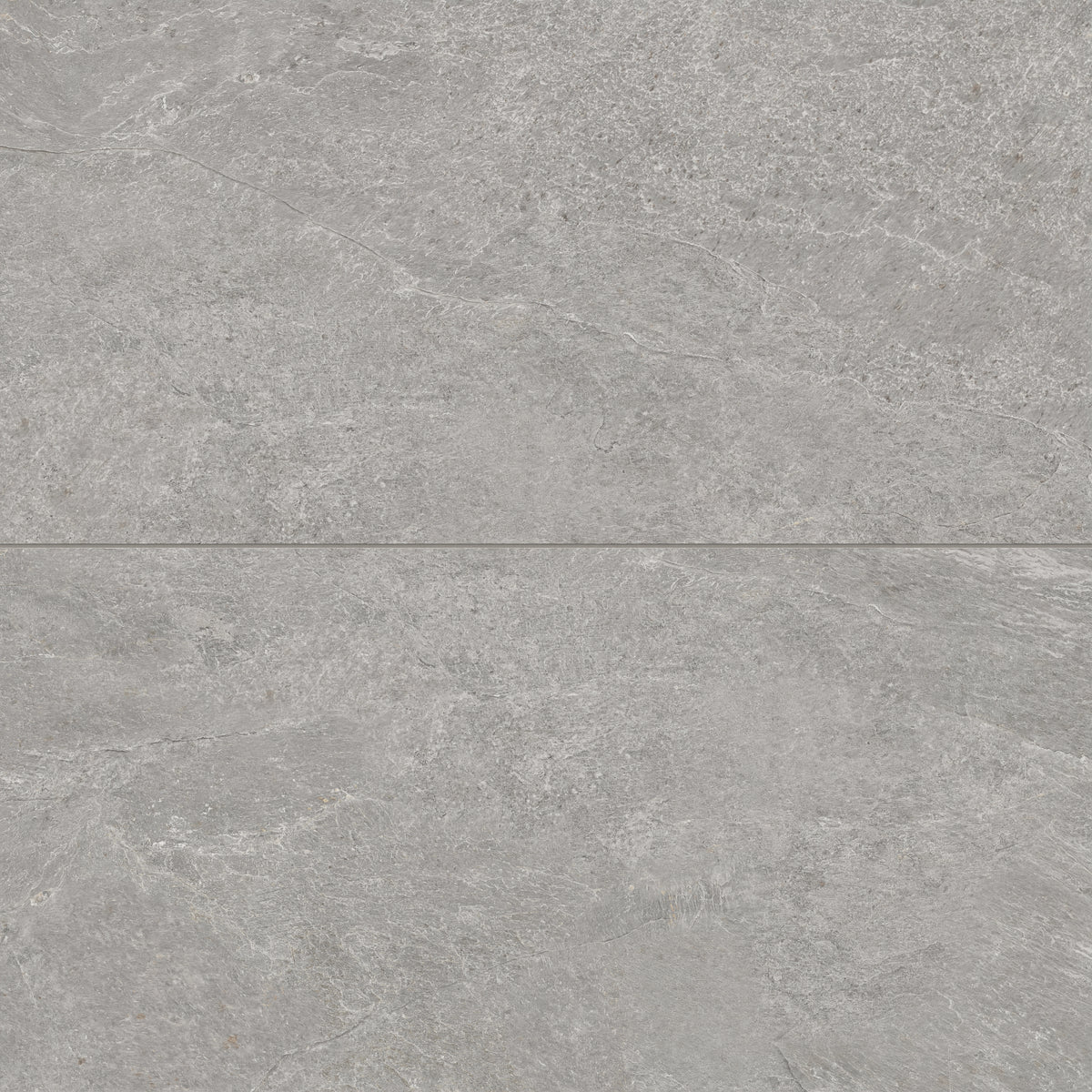 Dawson 24x48 Matte Porcelain Tile in Ash, showcasing its textured gray surface and subtle stone-like patterns.