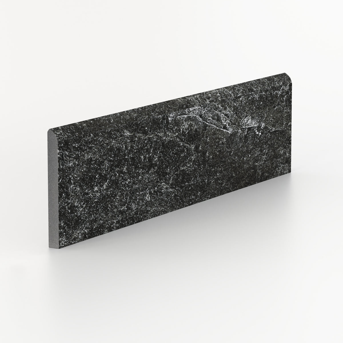 Dawson 3 x 12 Matte Porcelain Bullnose Tile in Charcoal