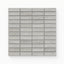 Matte porcelain mosaic tiles in a soft taupe tone, featuring a 1x3 vein-cut design that adds subtle texture and warmth to contemporary spaces.