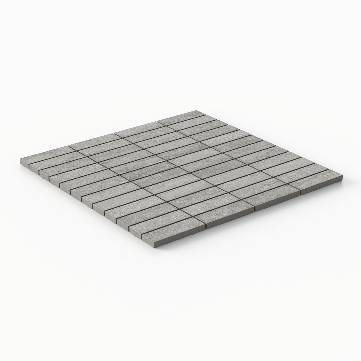 Tatum 1 x 3 Matte Porcelain Mosaic Tile in Vein-Cut Ash