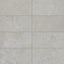 Sophisticated 12x24 matte porcelain tile in a soft taupe shade with cross-cut detailing, offering a natural stone-inspired look for versatile designs.