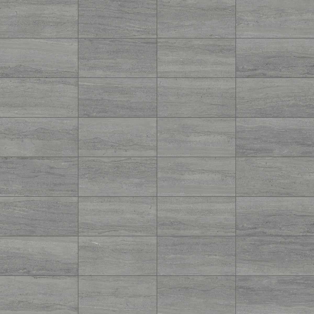 Tatum 12 x 24 Matte Porcelain Tile in Vein-Cut Pewter