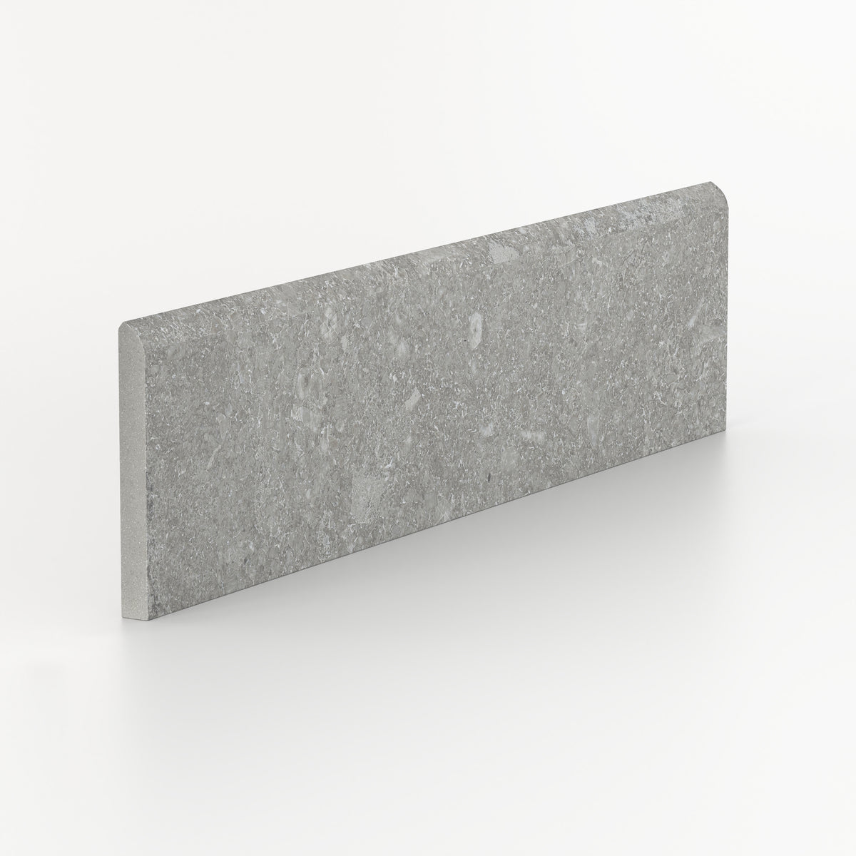 Tatum 3 x 12 Matte Porcelain Bullnose Tile in Cross-Cut Ash