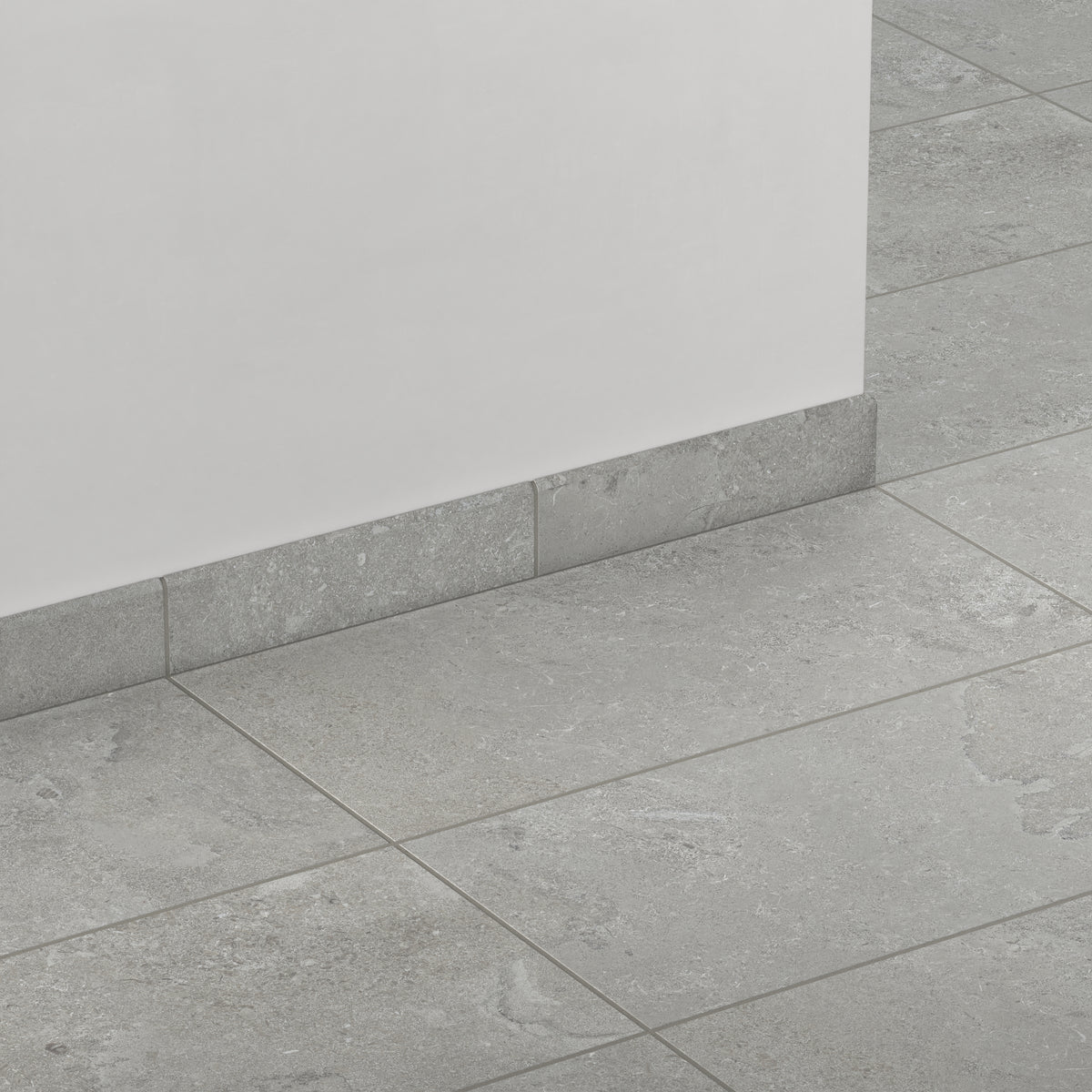 Tatum 3 x 12 Matte Porcelain Bullnose Tile in Cross-Cut Ash