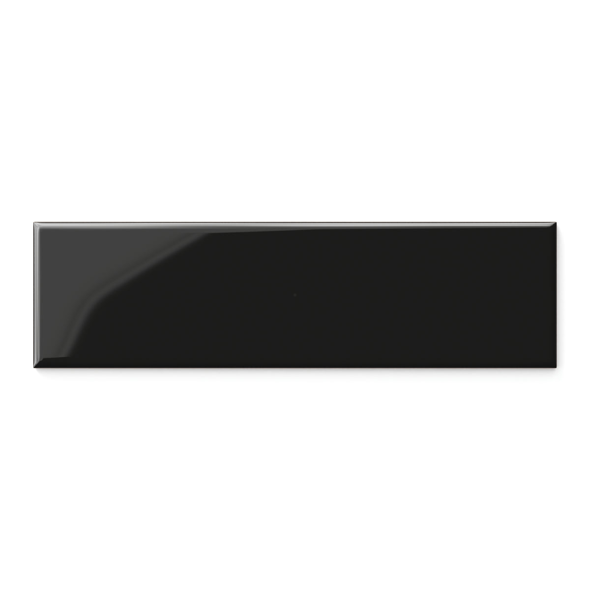 Polly 3 x 10 Glossy Ceramic Tile in Black