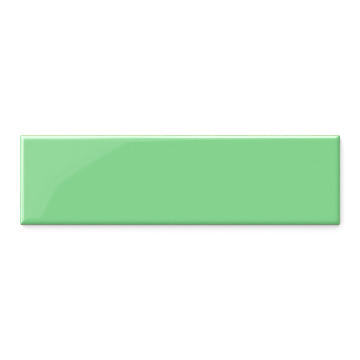 Polly 3 x 10 Glossy Ceramic Tile in Green