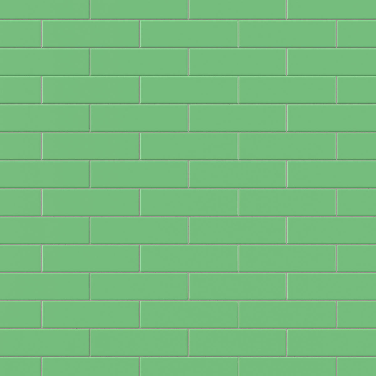 Polly 3 x 10 Glossy Ceramic Tile in Green