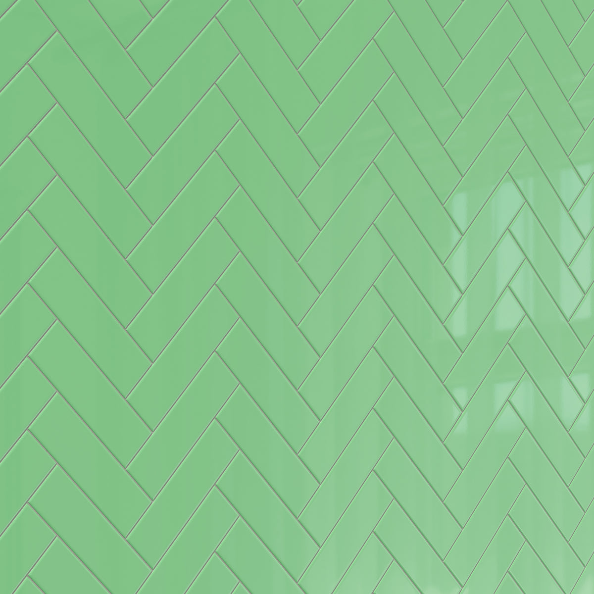 Polly 3 x 10 Glossy Ceramic Tile in Green