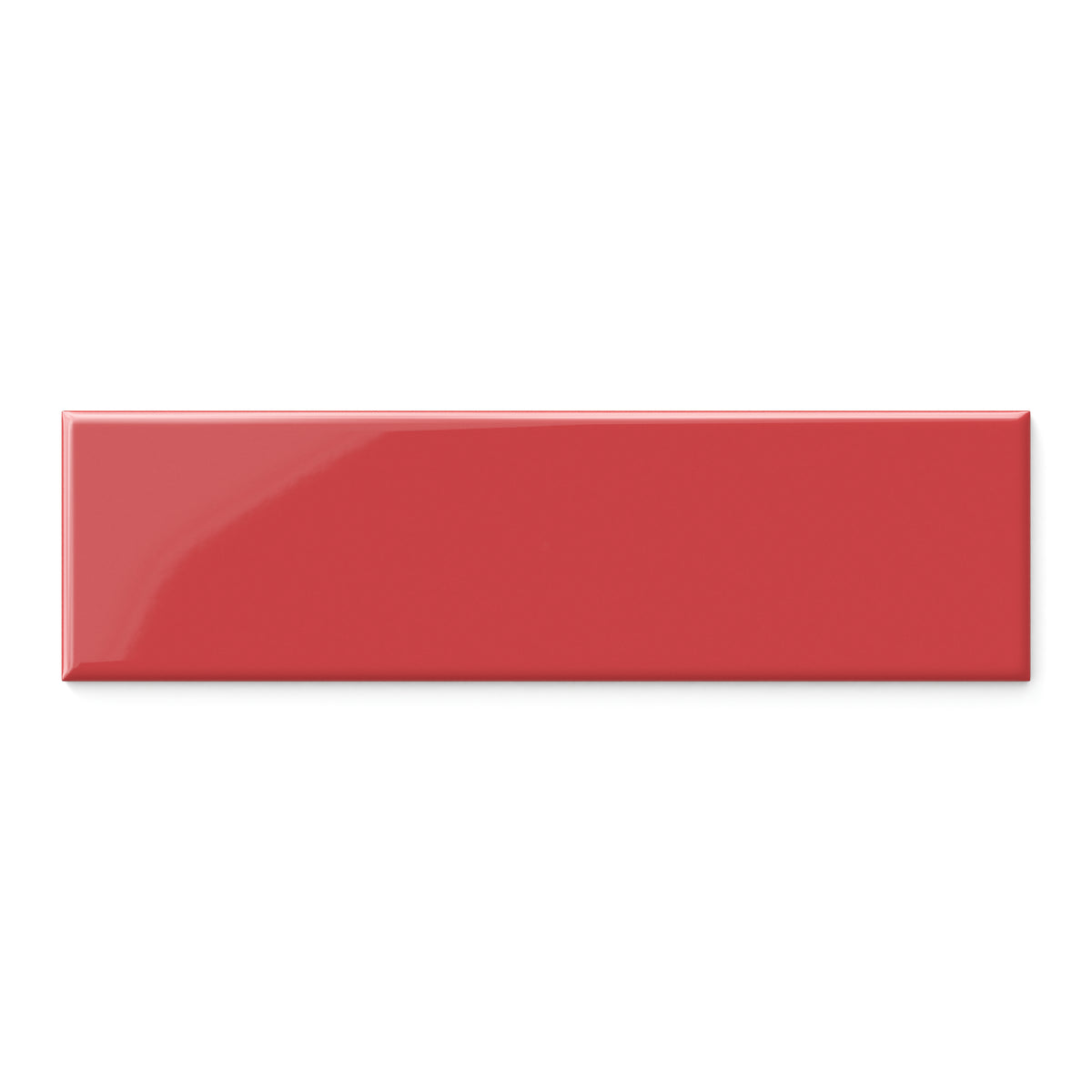 Polly 3 x 10 Glossy Ceramic Tile in Red