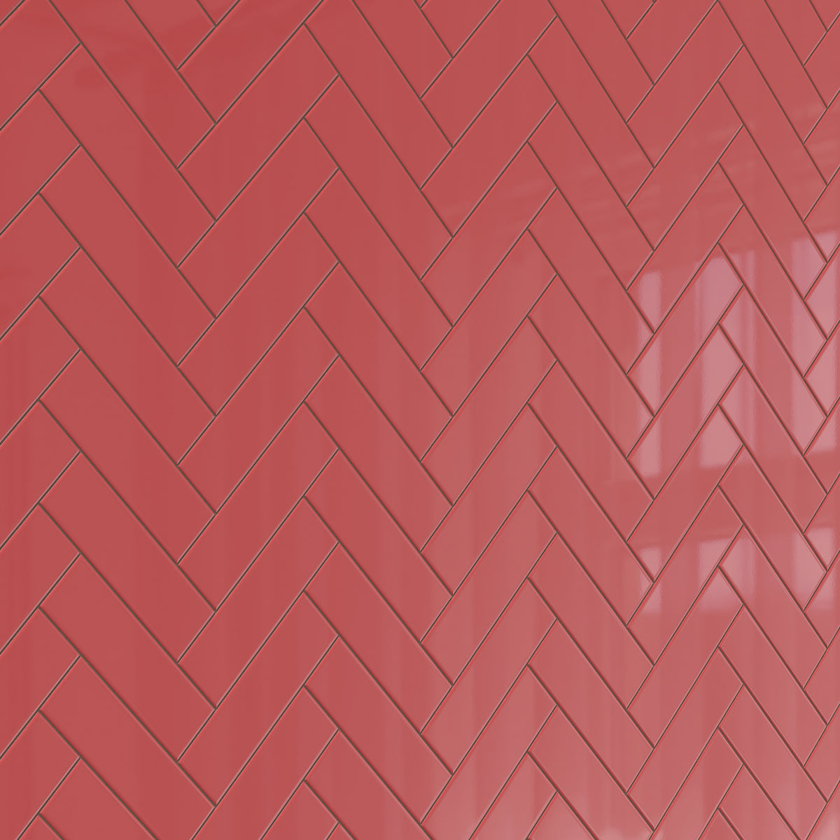Polly 3 x 10 Glossy Ceramic Tile in Red
