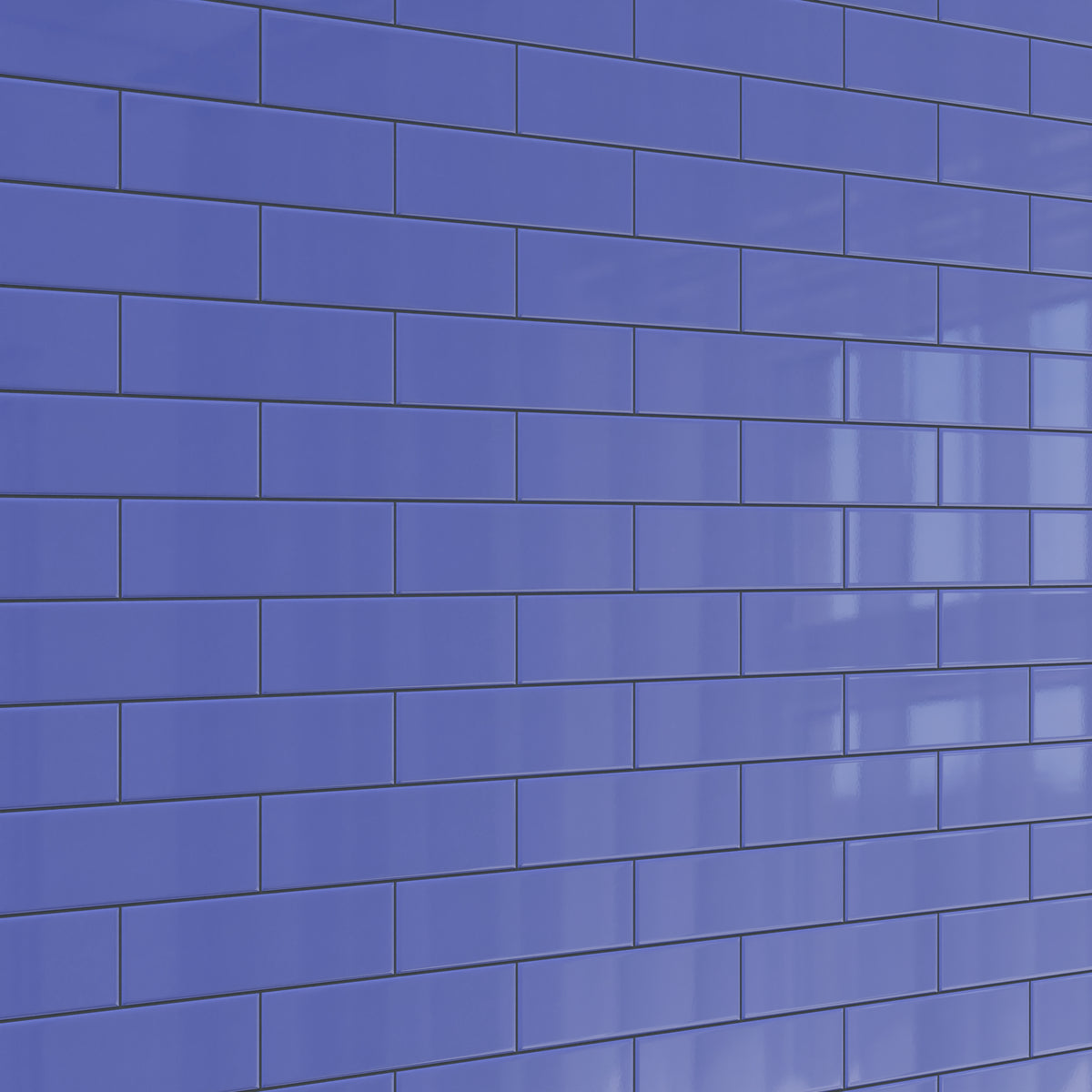 Polly 3 x 10 Glossy Ceramic Tile in Periwinkle