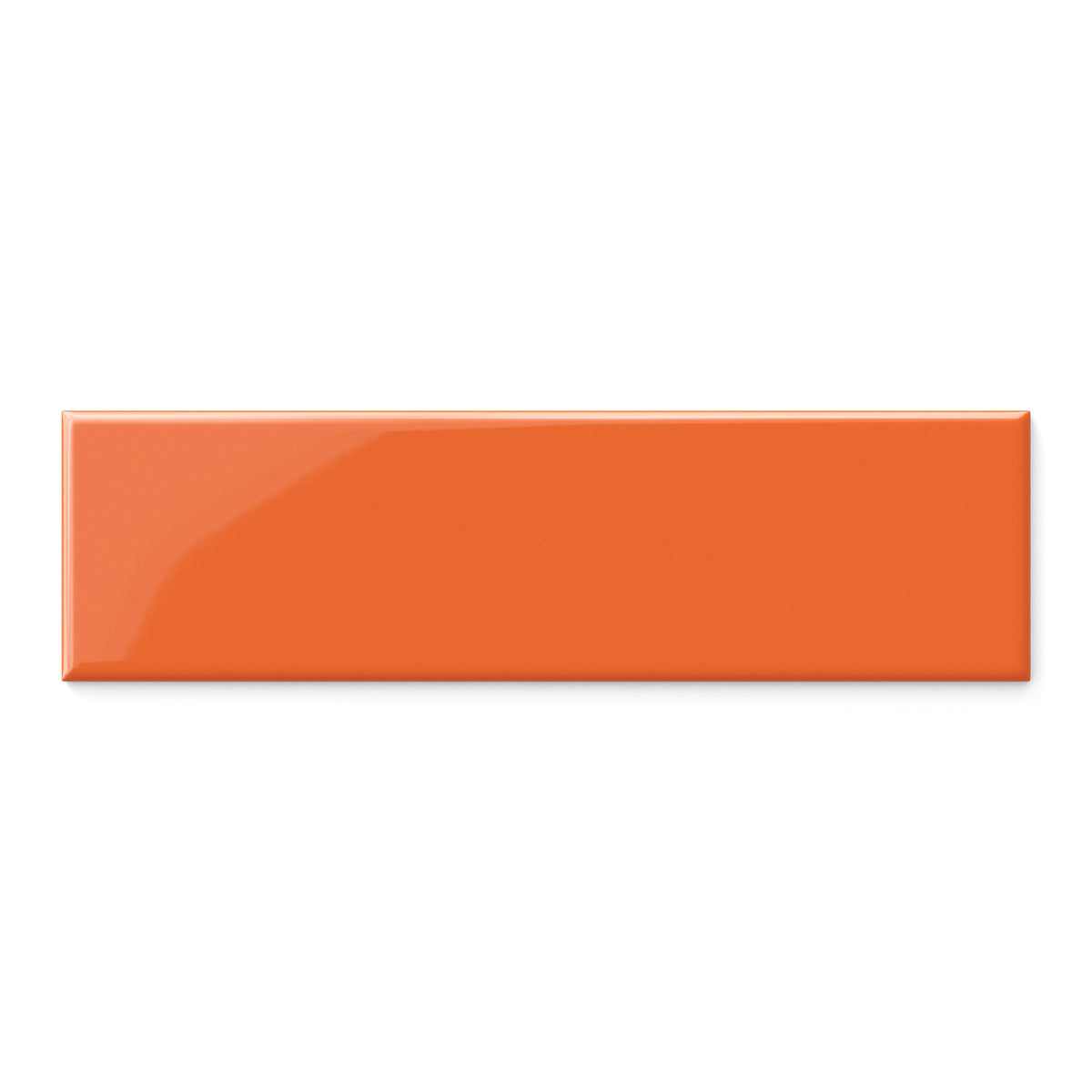 Polly 3 x 10 Glossy Ceramic Tile in Orange