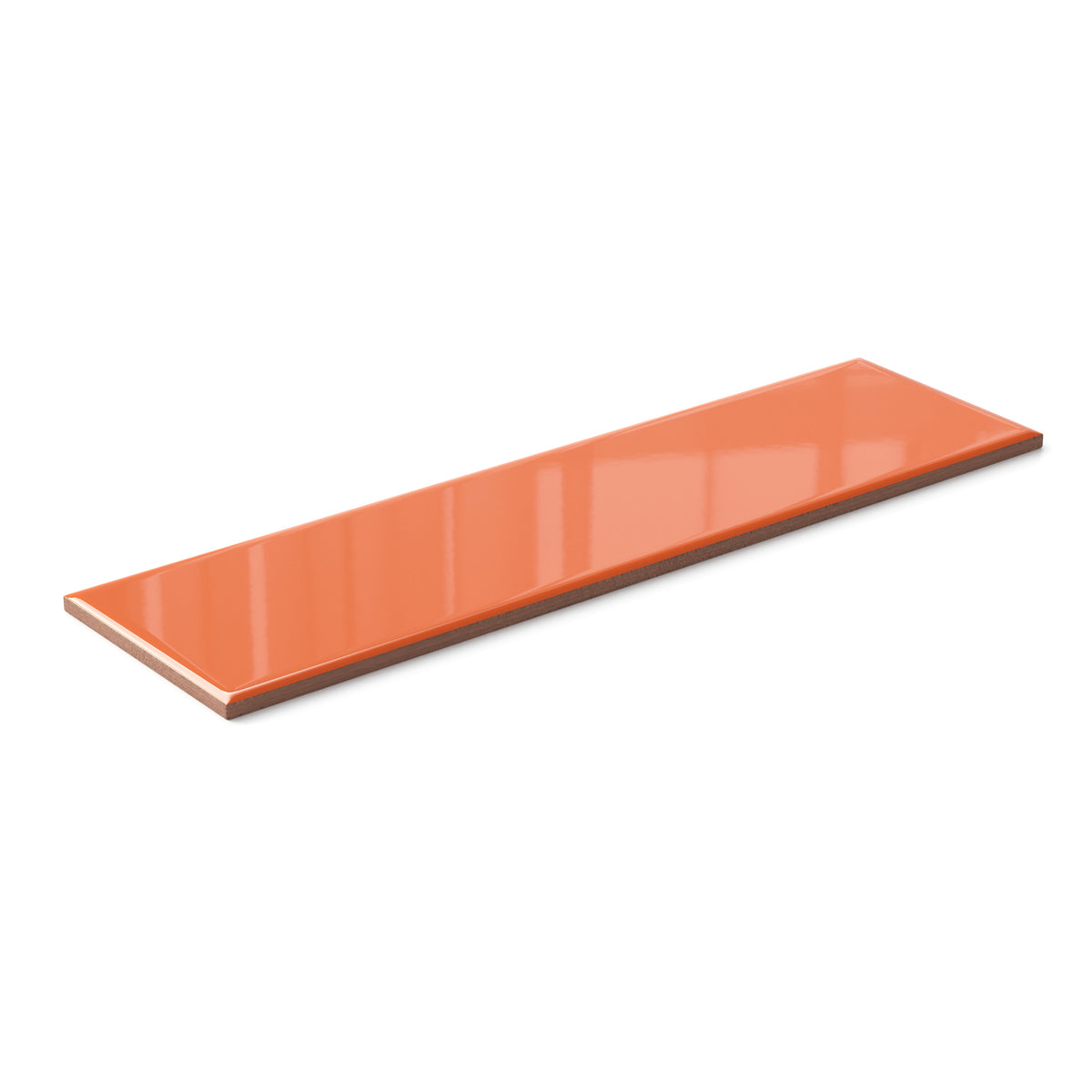 Polly 3 x 10 Glossy Ceramic Tile in Orange