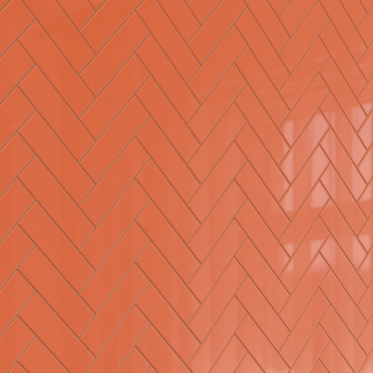 Polly 3 x 10 Glossy Ceramic Tile in Orange