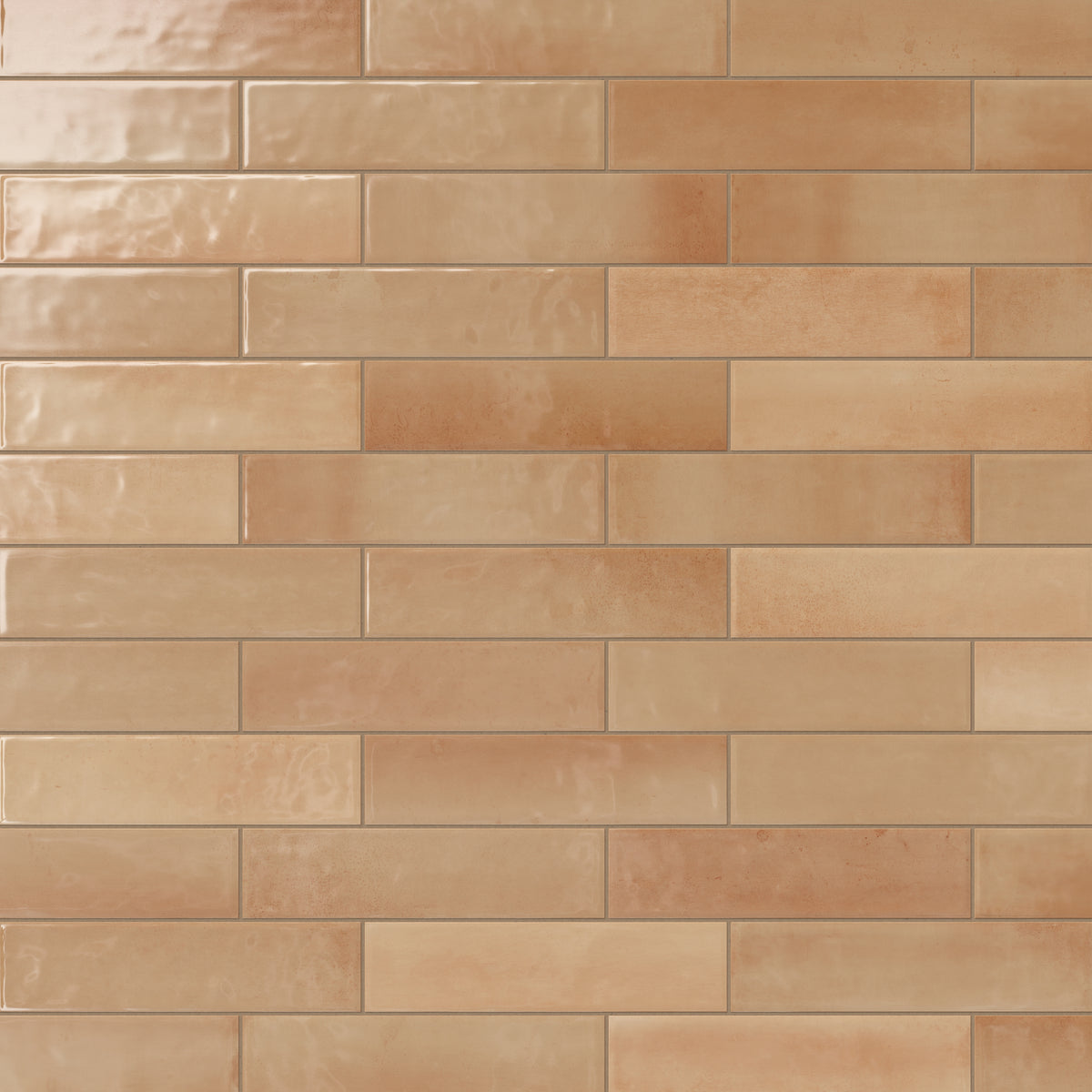 Olivia 4 x 16 Glossy Ceramic Tile in Cotto