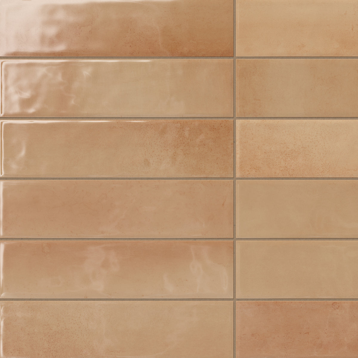 Olivia 4 x 16 Glossy Ceramic Tile in Cotto