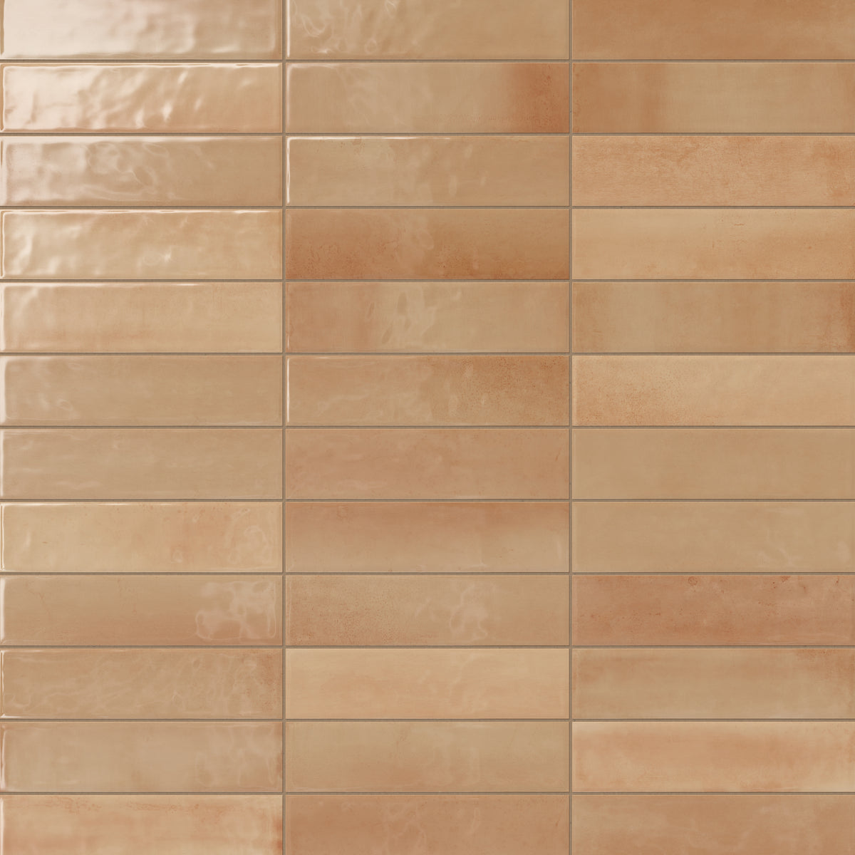 Olivia 4 x 16 Glossy Ceramic Tile in Cotto
