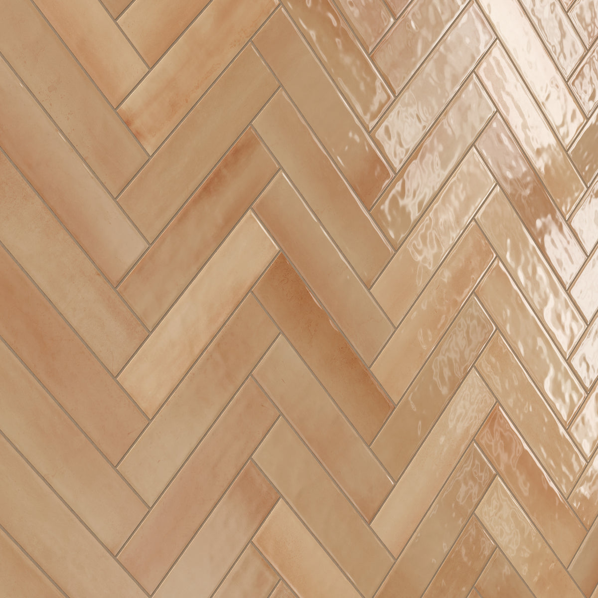 Olivia 4 x 16 Glossy Ceramic Tile in Cotto
