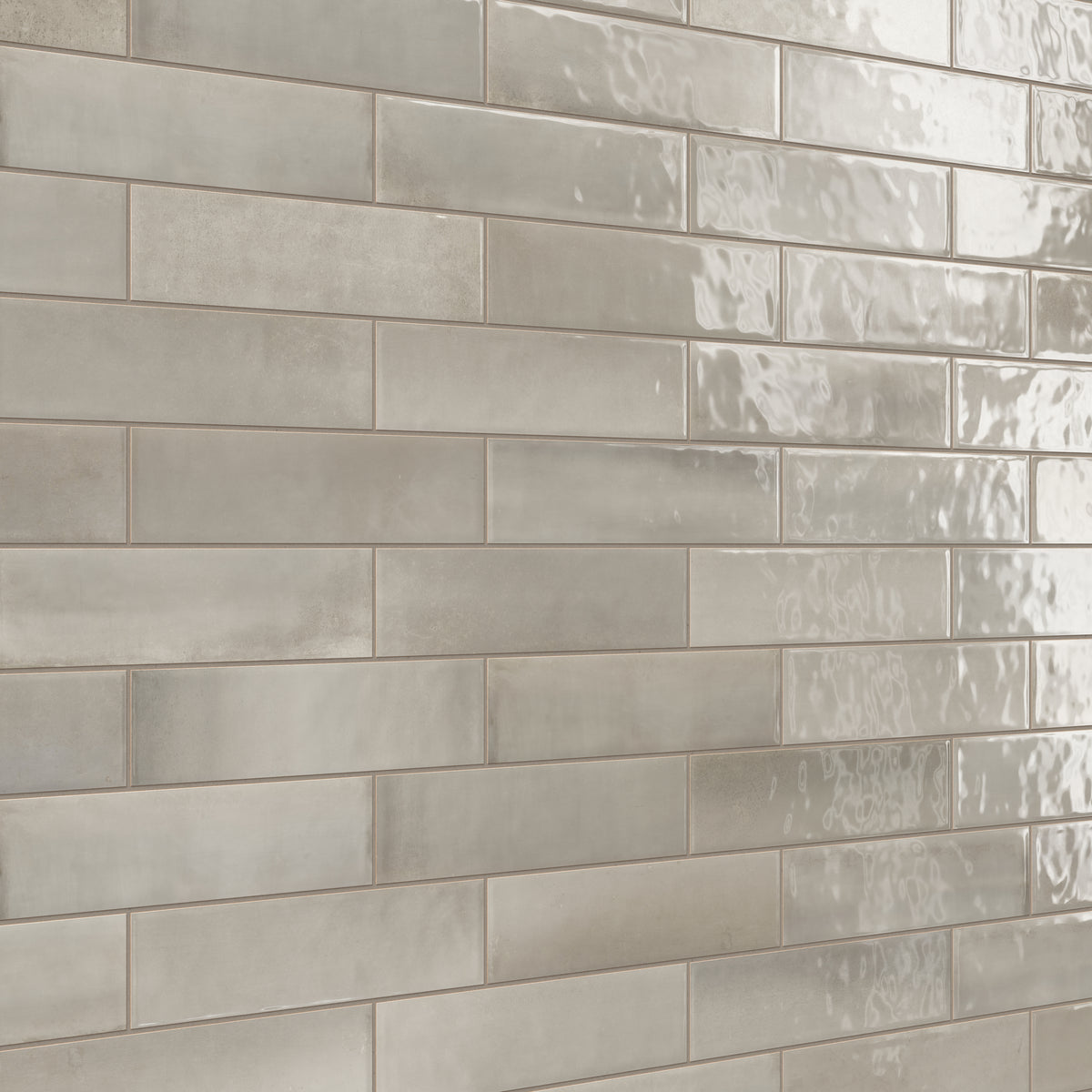 Olivia 4 x 16 Glossy Ceramic Tile in Gris