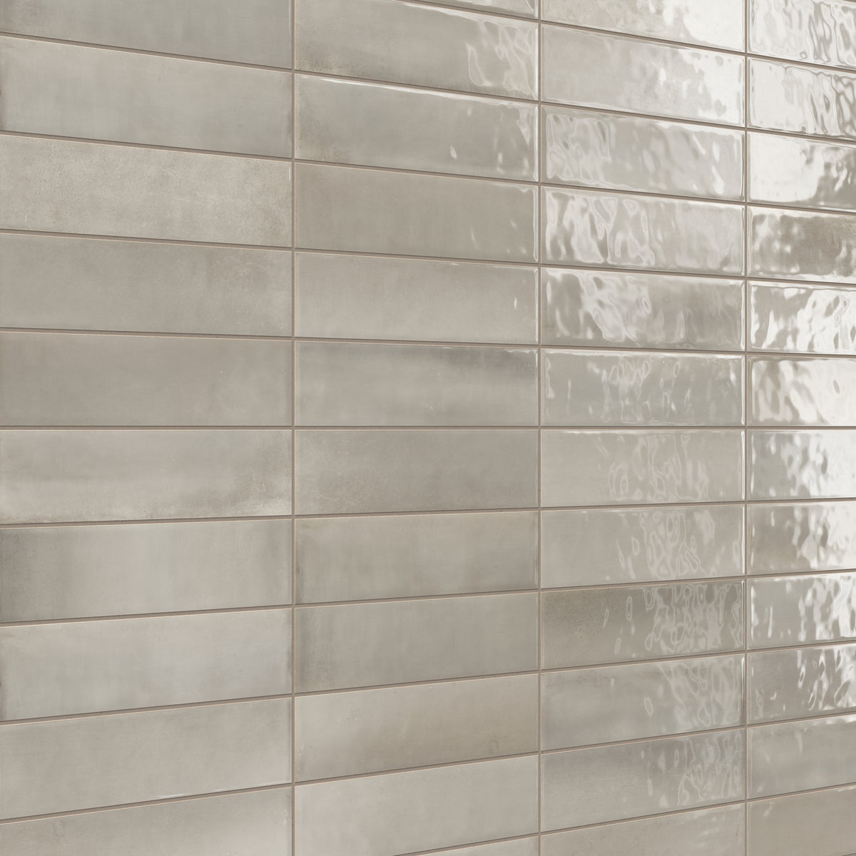 Olivia 4 x 16 Glossy Ceramic Tile in Gris