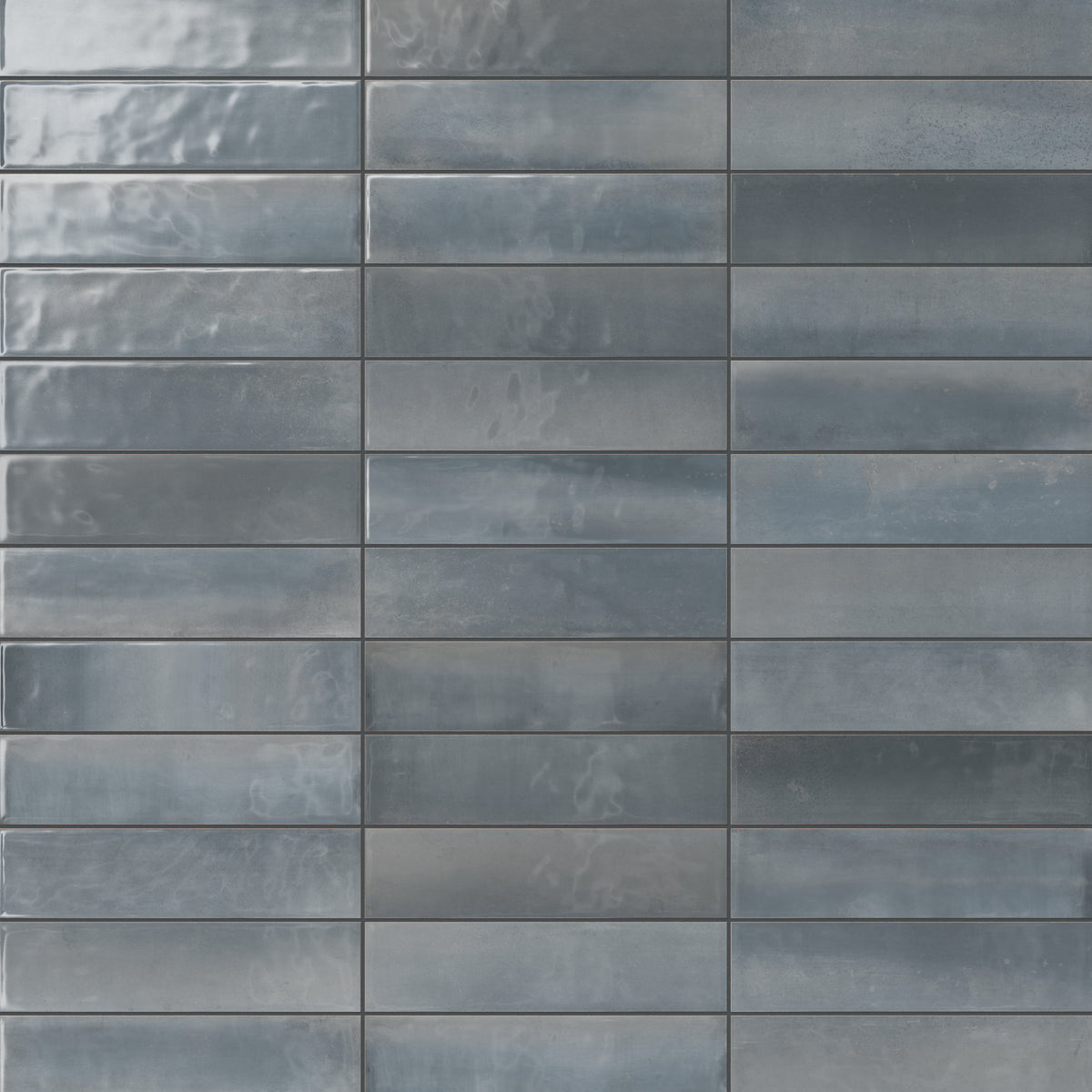 Olivia 4 x 16 Glossy Ceramic Tile in Dusty Blue