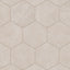 Elegant hexagonal tiles in a soft beige shade with a matte finish, offering a modern yet timeless aesthetic for any space