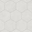 Light grey hexagon tile in a matte finish, delivering a crisp and modern touch ideal for contemporary spaces