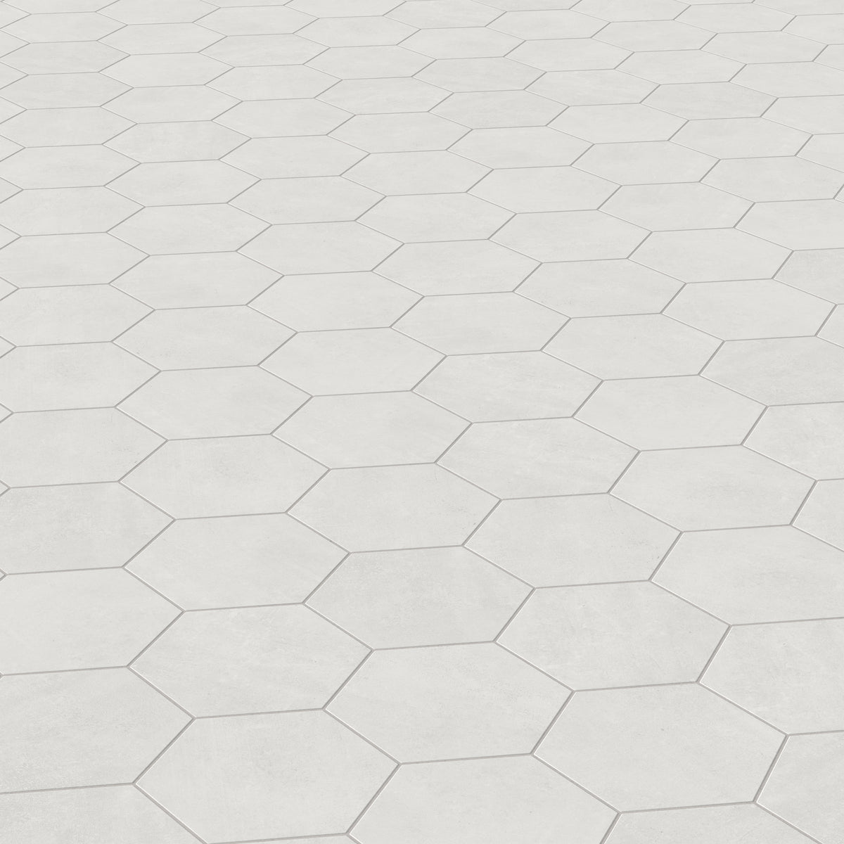 Adrian 7 x 8.25 Matte Porcelain Tile in Frost