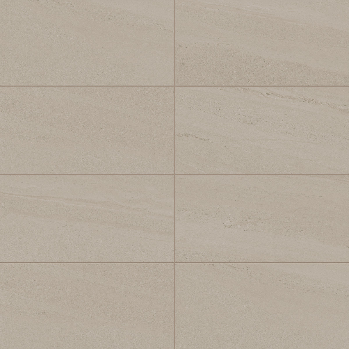 Bryce Dune 12x24 Satin Porcelain Tile showcasing a warm beige tone with delicate linear textures, ideal for sophisticated interiors.