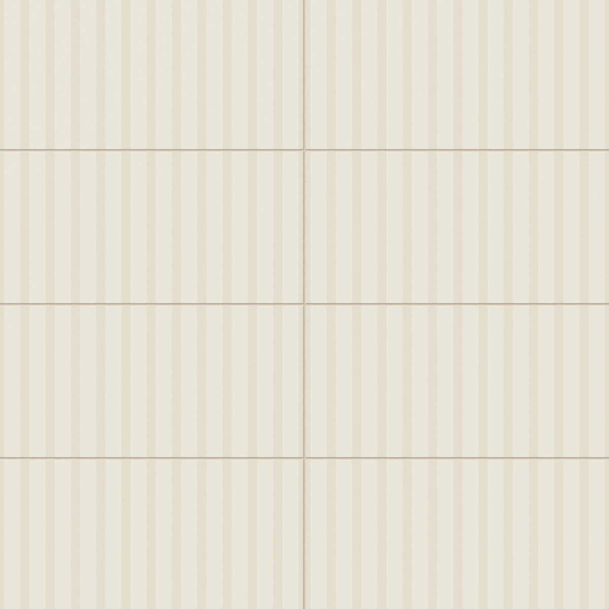12x24 beige tiles with a vertical striped pattern in a matte finish, offering a subtle and refined aesthetic for contemporary spaces.