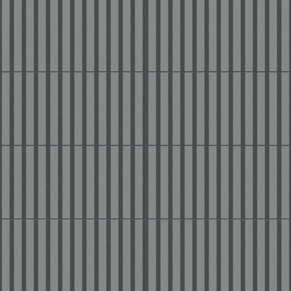 12x24 blue tiles with a bold vertical striped pattern in a matte finish, offering a sleek and modern design for contemporary interiors.