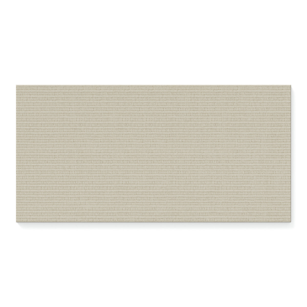 Riley 12 x 24 Matte Porcelain Tile in Woven Pattern Cream