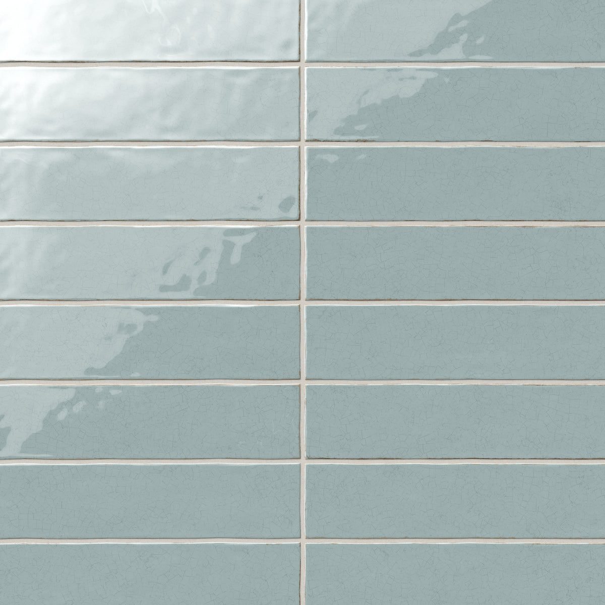 Josie 3 x 12 Crackled Ceramic Tile in Sky