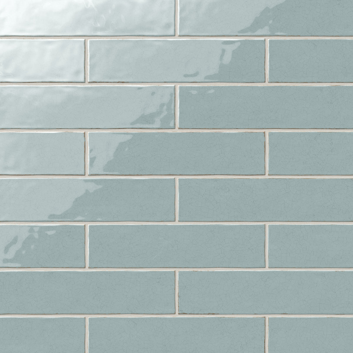 Josie 3 x 12 Crackled Ceramic Tile in Sky