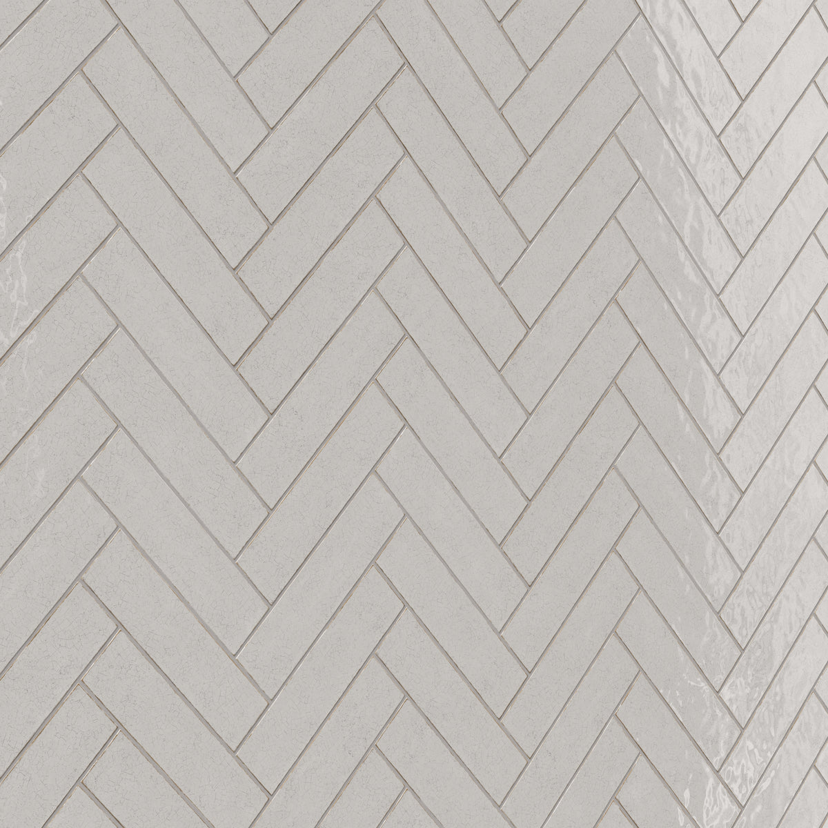 Josie 3 x 12 Crackled Ceramic Tile in Tender Gray